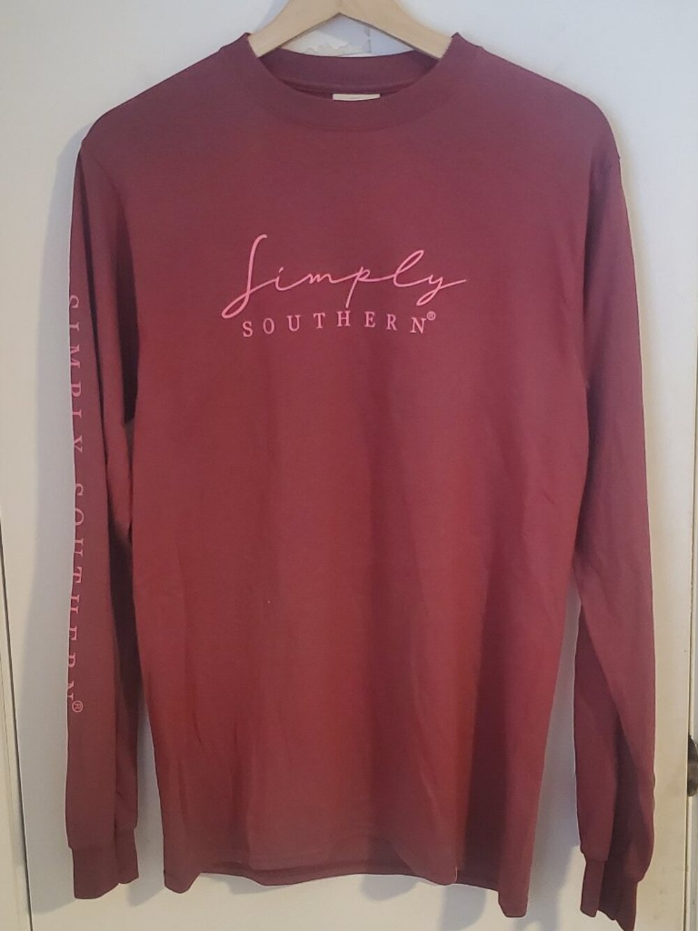 Simply Southern Lightening Bug Firefly Long Sleeve T-Shirt Women's Size S